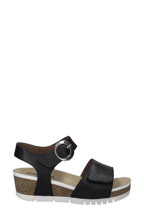 Josef Seibel Quinn 16 Wedge Sandal In Black