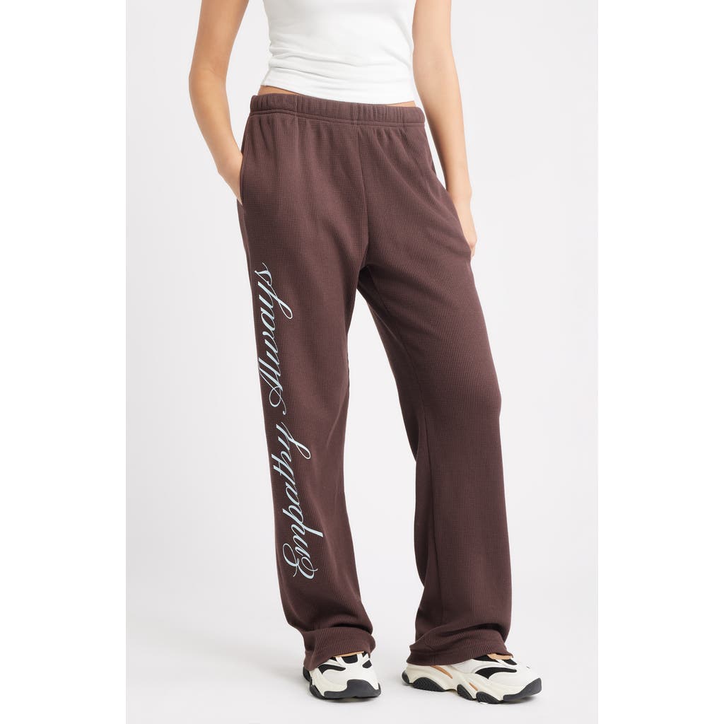 THE MAYFAIR GROUP Empathy Always Waffle Knit Pants in Brown  product