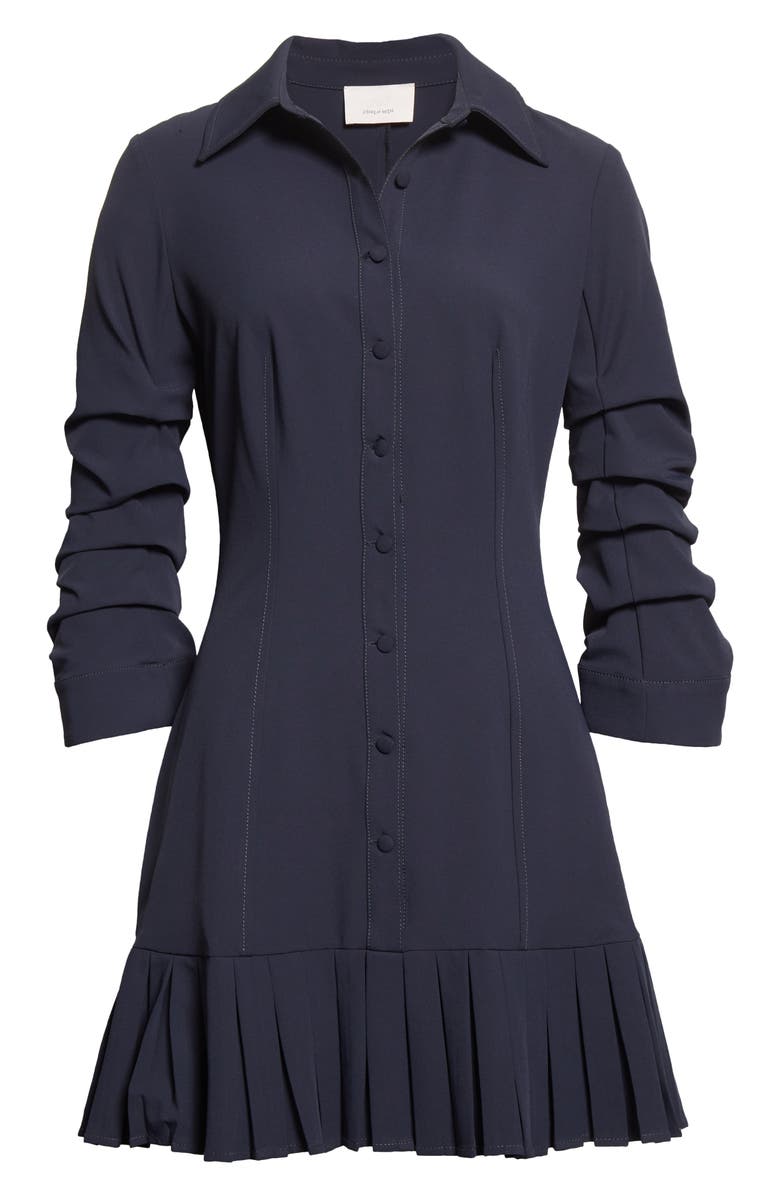 Cinq à Sept Lucilla Shirtdress, Alternate, color, Navy