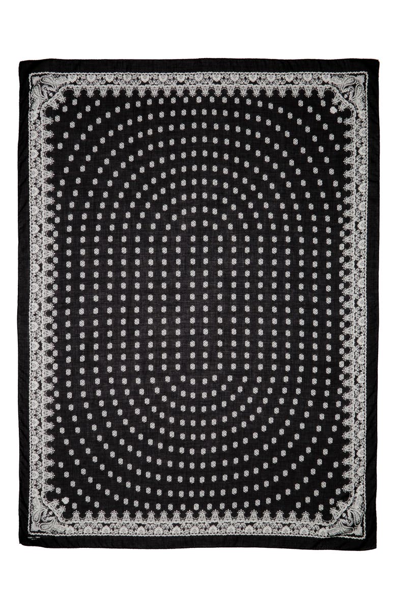 Saint Laurent Bandana Print Cashmere & Silk Scarf, Main, color, 