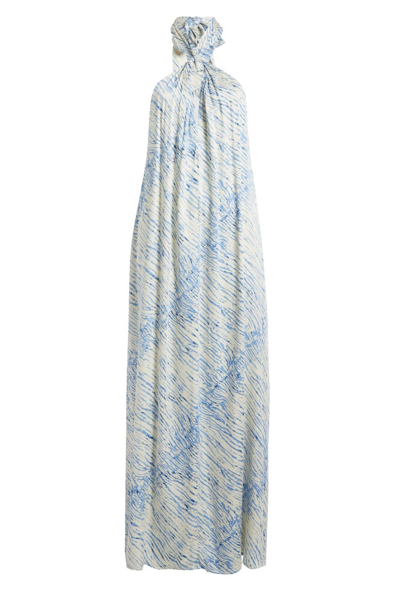 Stripe Cover-Up Halter Maxi Dress, Alternate, color, BLUE SAHARA