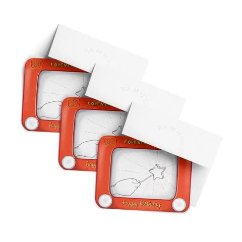 Birthday Greeting Card Pack (3ct) "Forever Young Sketch Toy"