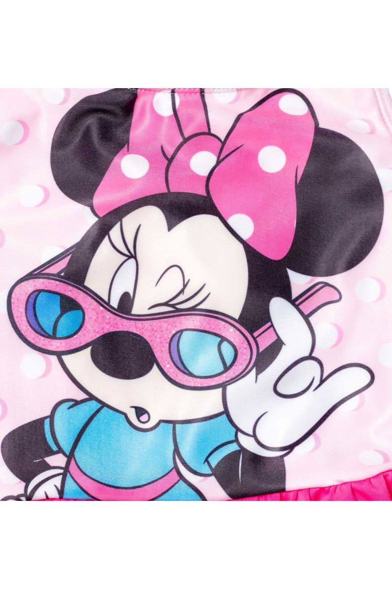 Minnie Mouse 2-Piece Tankini Top and Bikini Bottom Swim Set UPF 50+, Alternate, color, Minnie Pink Polka