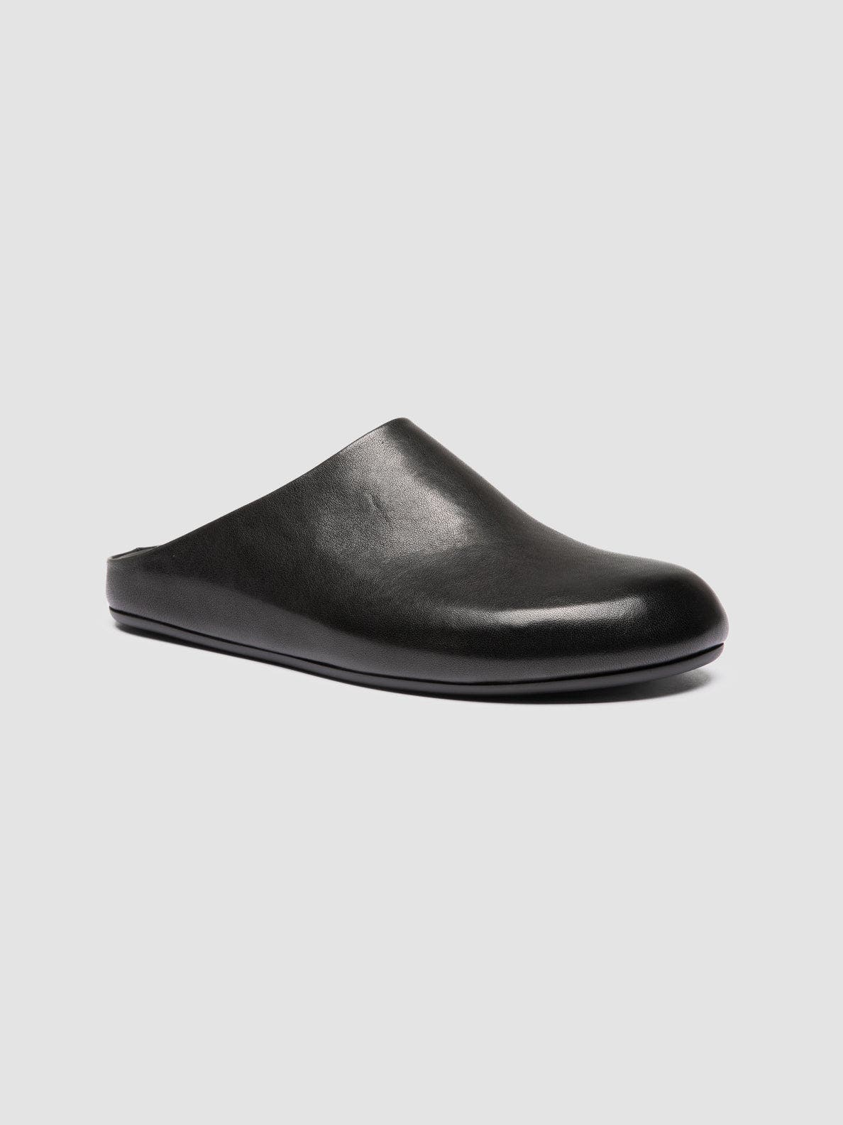 BABOUCHE 001 Leather Slides, Main, color, Black