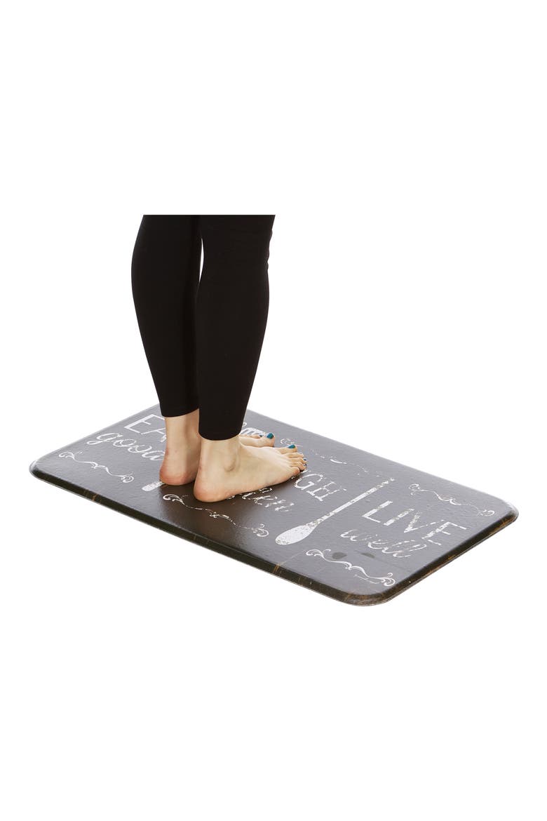 Kitchen Floor Mat, Alternate, color, MULTI BLACK