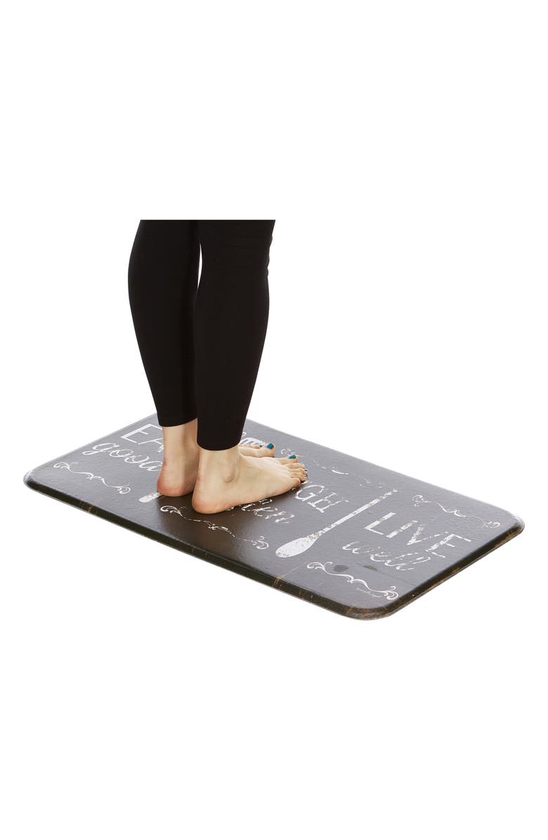 J AND V TEXTILES Kitchen Floor Mat, Alternate, color, Multi Black