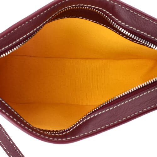 Pre-owned Goyard  Goyard Hirondelle Shoulder Bag Coated Canvas And Leather In Red