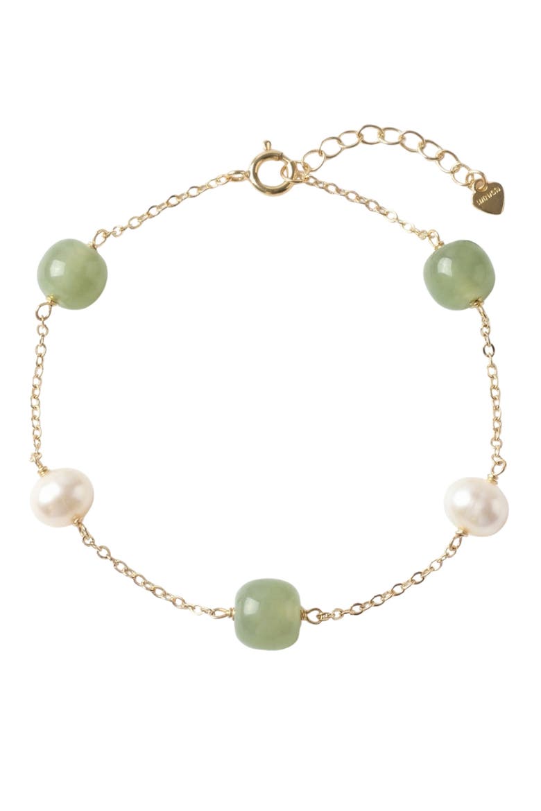 Olivia Jade pearl bracelet, Main, color, Light green