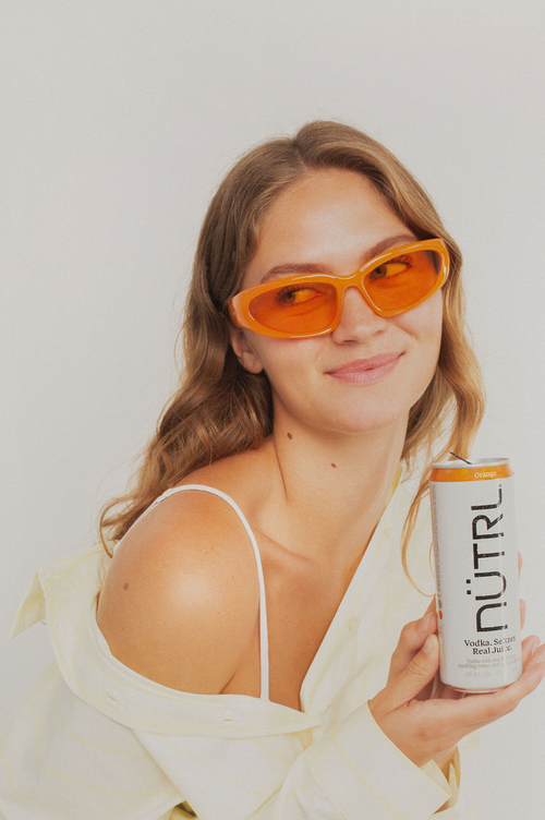 Indy Shield Wraparound Sunglasses In Orange
