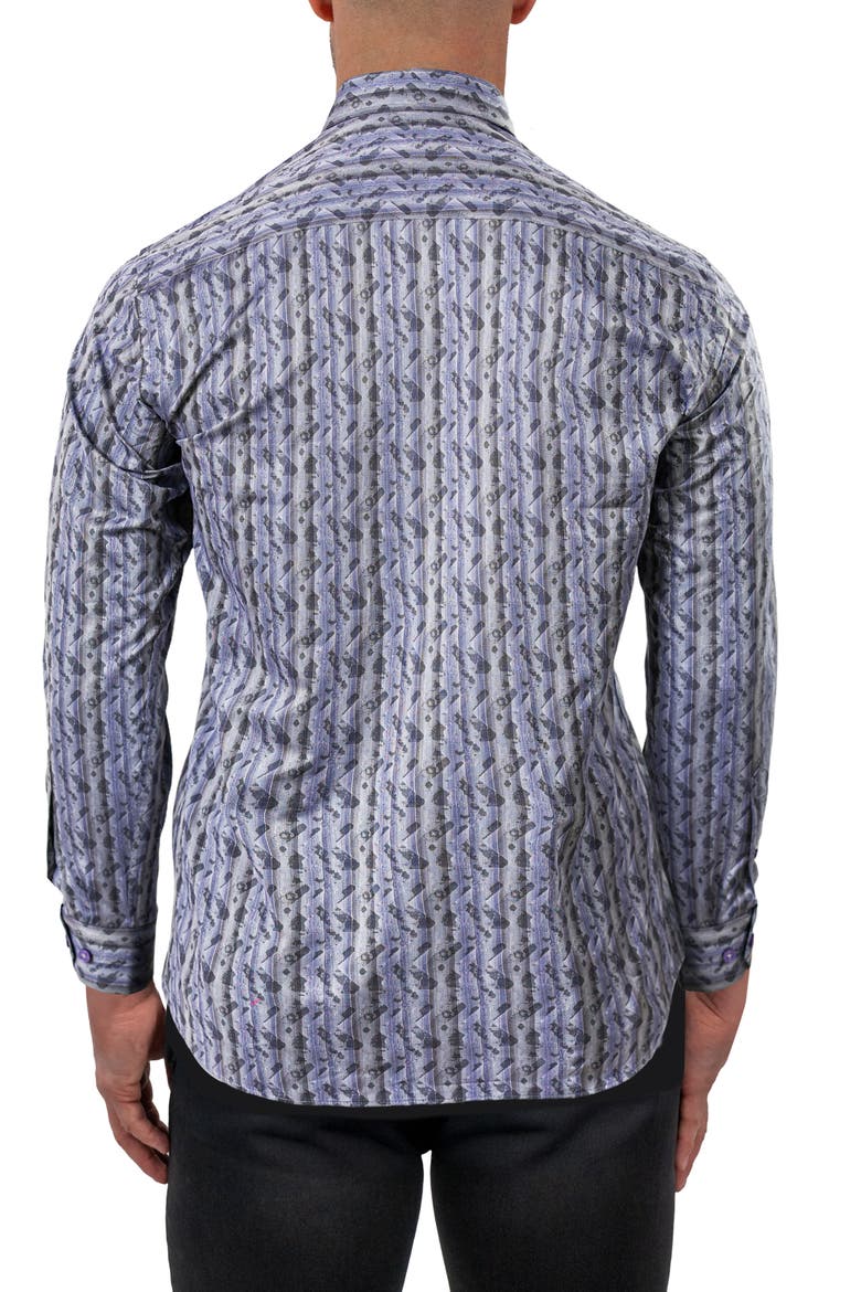 Fibonacci Contemporary Fit Button-Up Shirt, Alternate, color, GREY