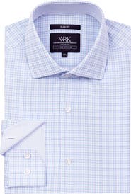 W.R.K Slim Fit Microcheck Performance Dress Shirt