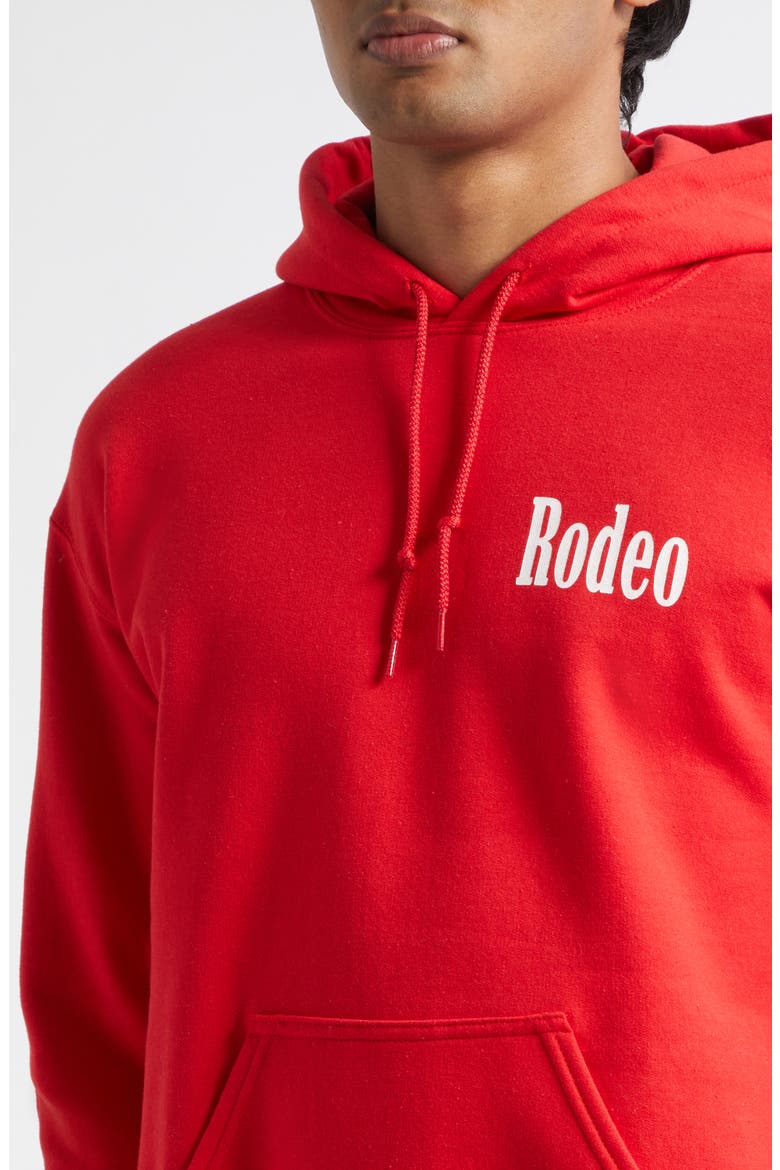 Flag Logo Fleece Graphic Hoodie, Alternate, color, RED