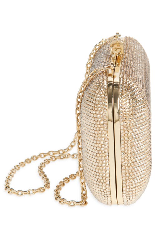 Judith Leiber Slide Crystal Embellished Clutch In Champagne Prosecco