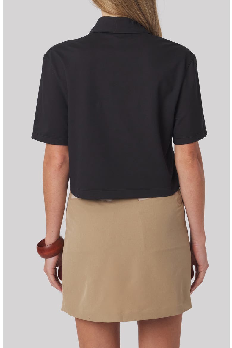 Morgan Athletic Polo, Alternate, color, BLACK