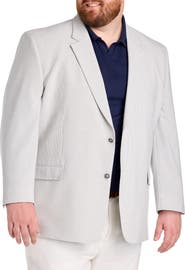 Oak Hill by DXL Big & Tall  Striped Seersucker Sport Coat