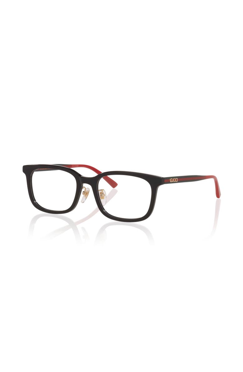 Gucci 53mm Rectangle optical glasses, Main, color, Black