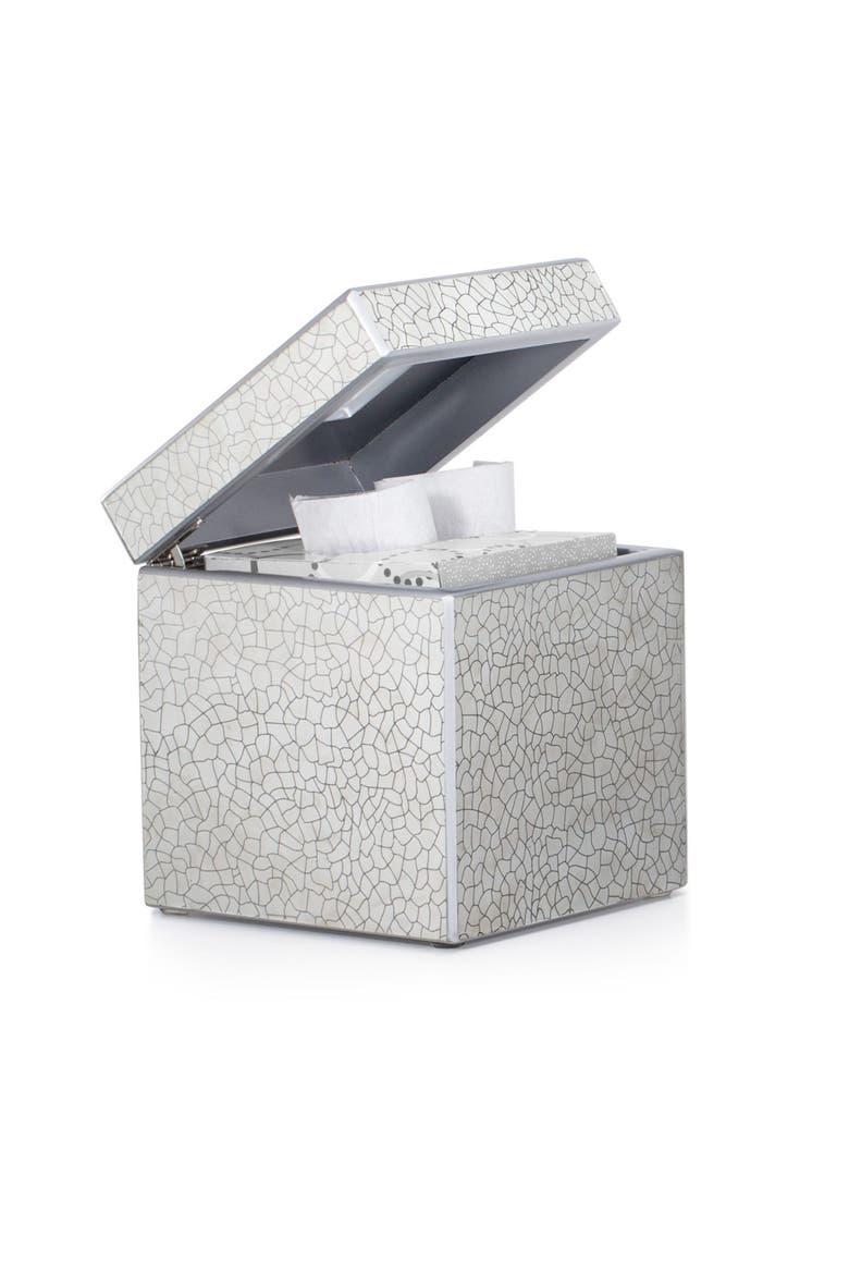 Mirabella Silver Tissue Cover, Alternate, color, SILVER