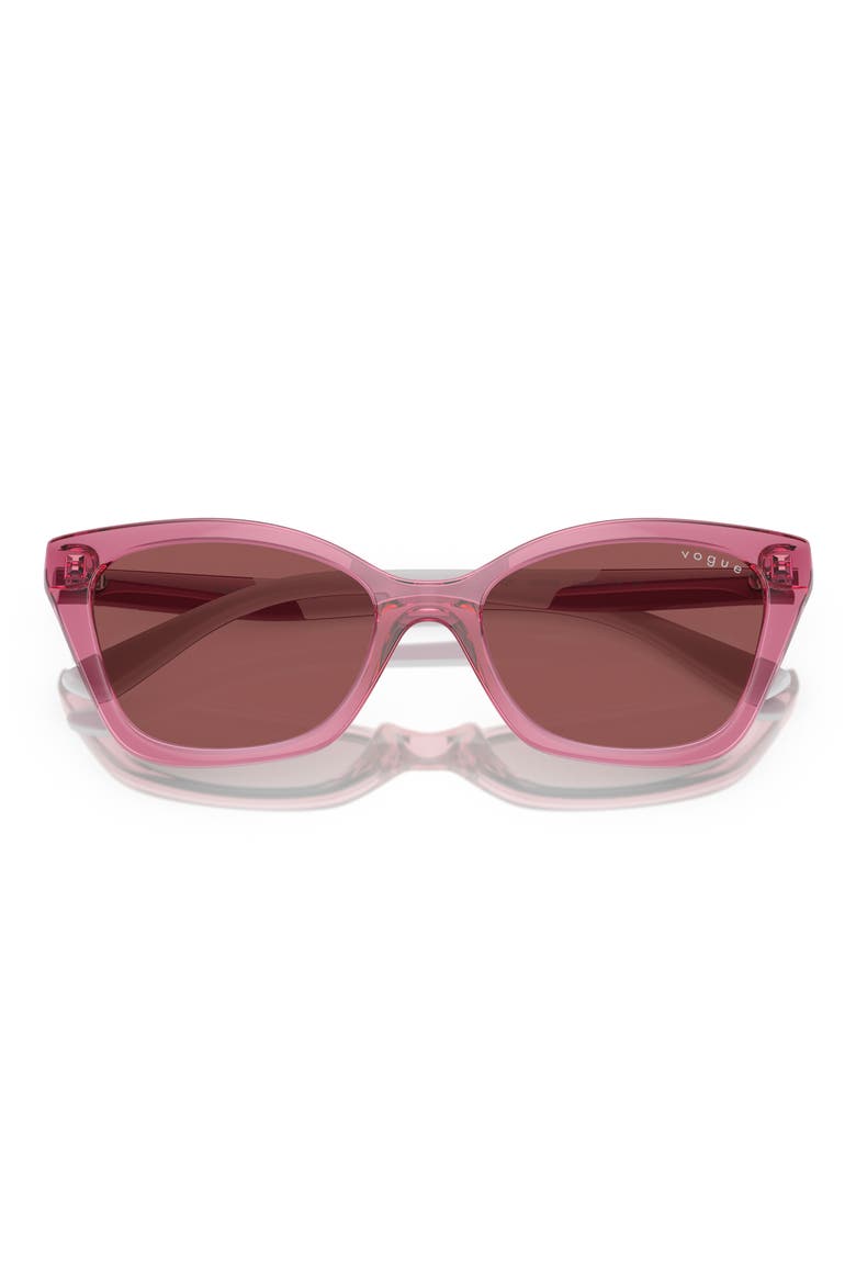 Kids' 48mm Cat Eye Sunglasses, Main, color, DARK VIOLET