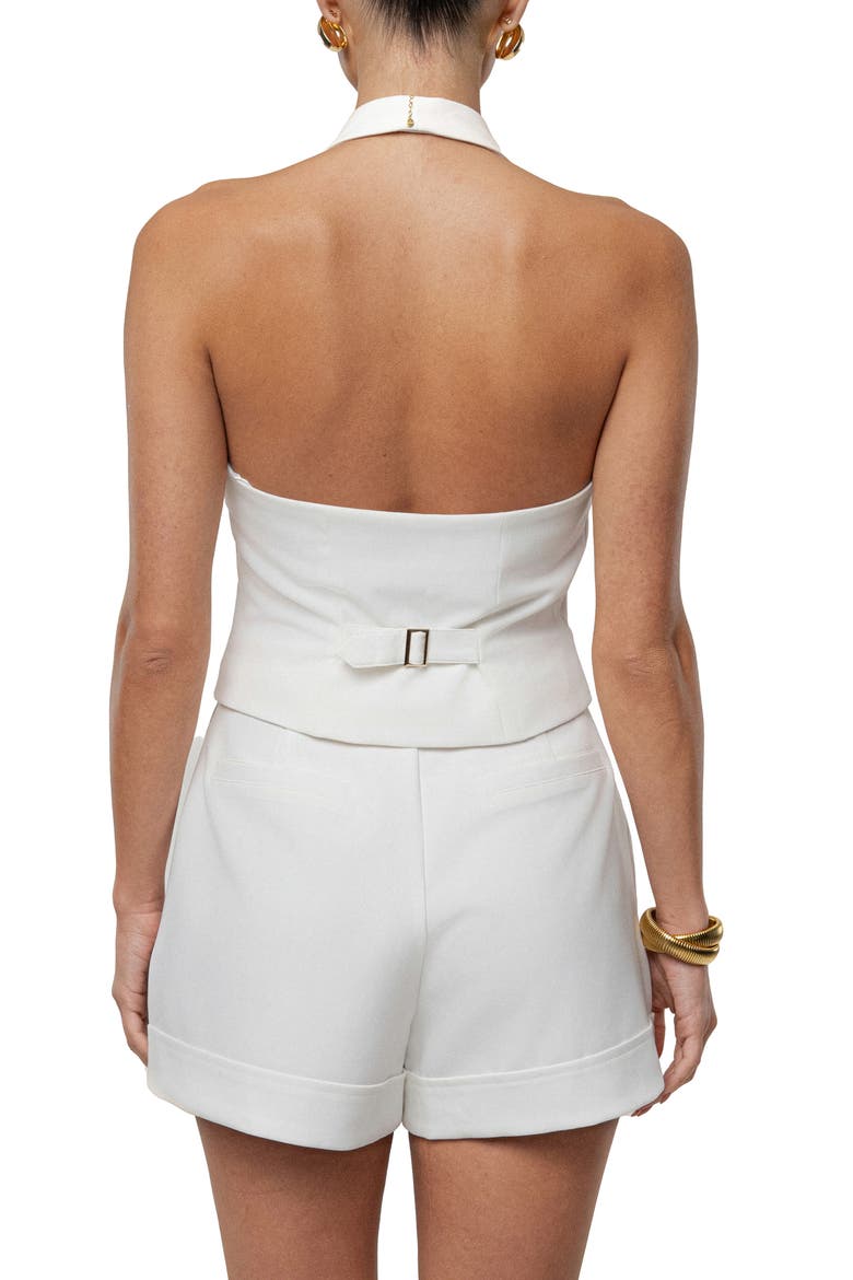 Luxe Halter Vest, Alternate, color, IVORY