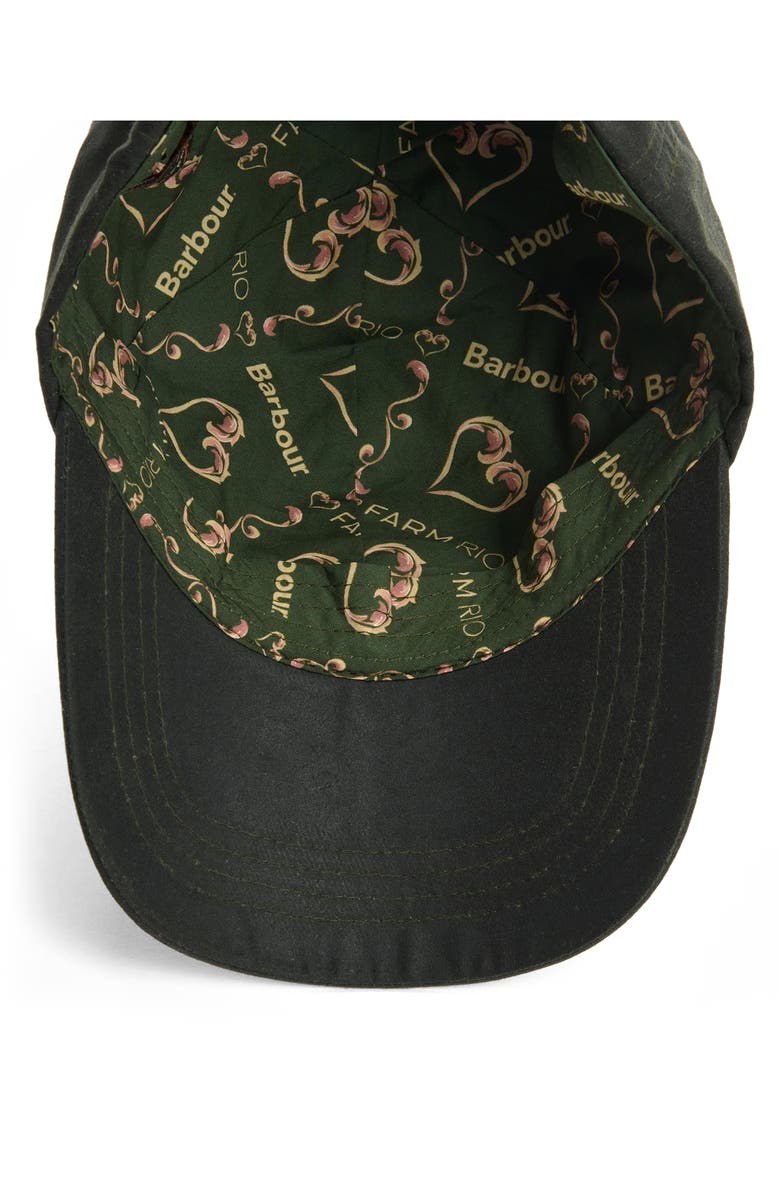 Barbour x Farm Rio Alice Baseball Cap, Alternate, color, Fern/Green Heart