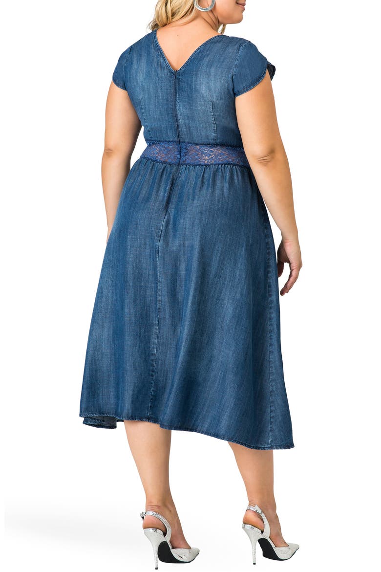 Rosaleen A-Line Dress, Alternate, color, NAVY