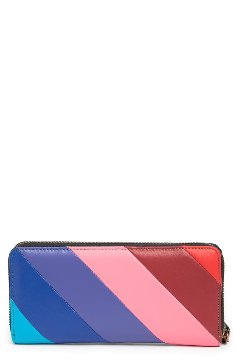 Kurt Geiger London Zip Around Leather Wallet, Alternate, color, 