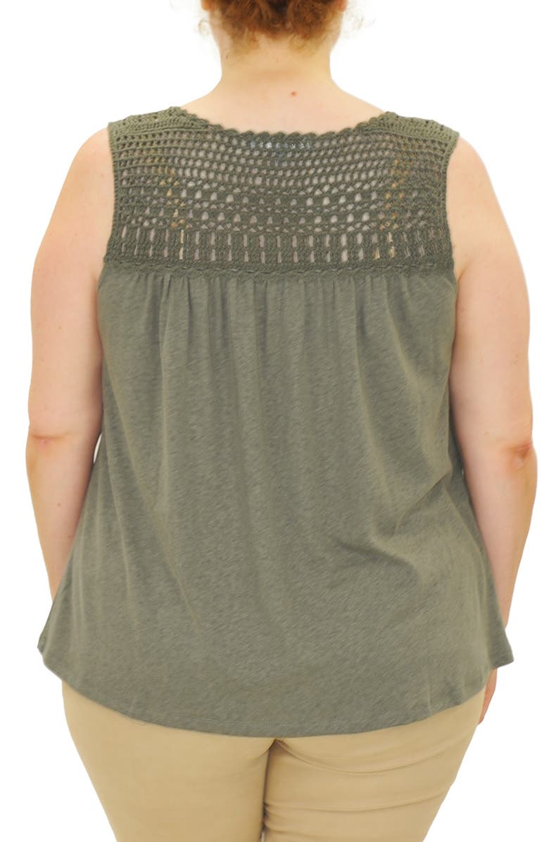 Daniel Rainn Crochet Yoke Sleeveless Top, Alternate, color, 