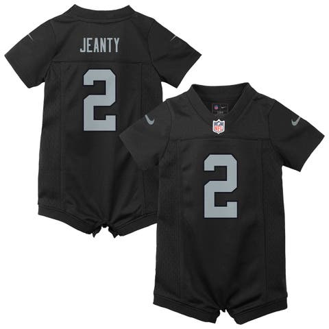 Newborn Nike Ashton Jeanty Black Las Vegas Raiders Romper Game Jersey