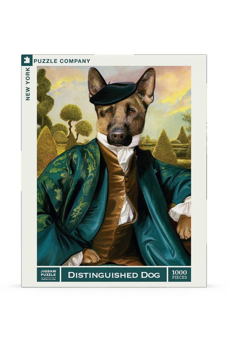 NEW YORK PUZZLE COMPANY Distinguished Dog 1000 Piece Puzzle, Main, color, NO COLOR