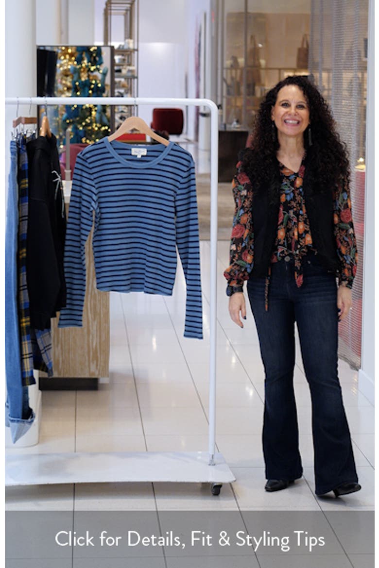 Jamie Stripe Long Sleeve Cotton Top video