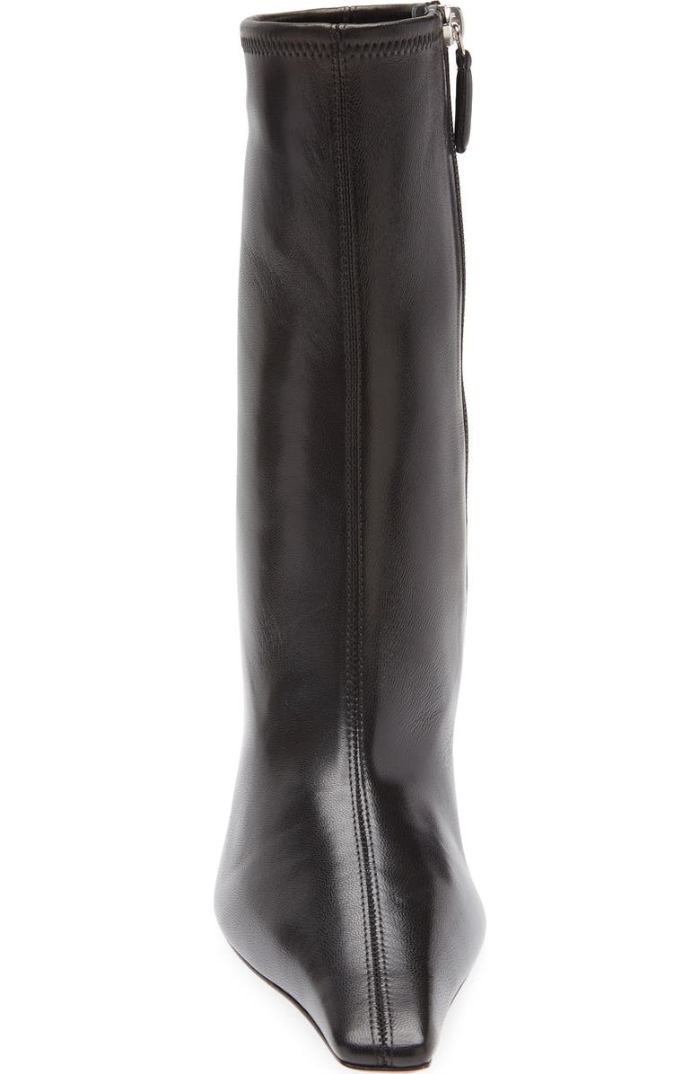 Amina Muaddi Jamie Stretch Bootie, Alternate, color, Stretch Nappa Black