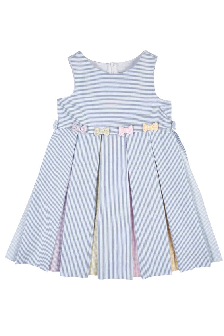 Multicolor Seersucker Pleated Dress, Main, color, Multi