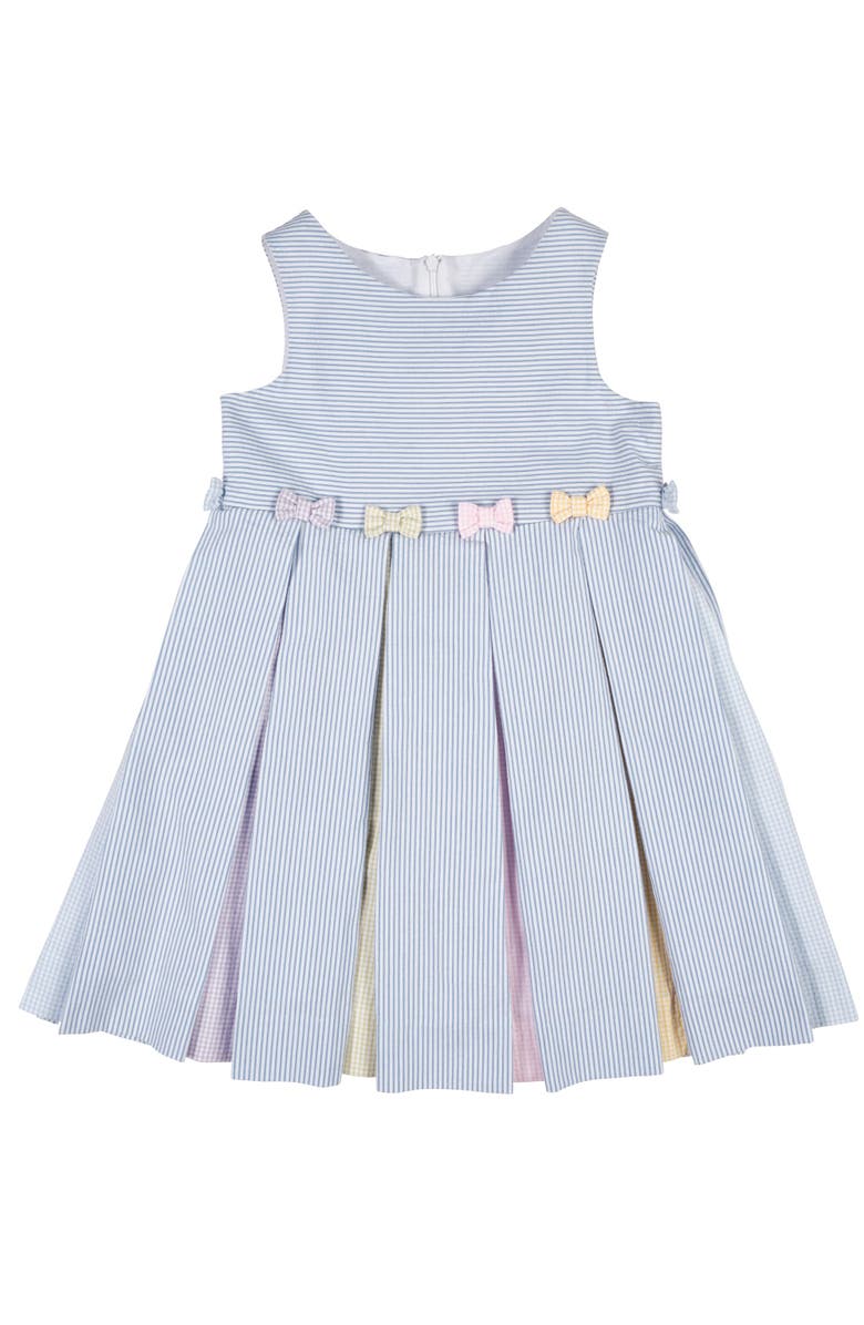 Florence Eiseman Multicolor Seersucker Pleated Dress, Main, color, Multi