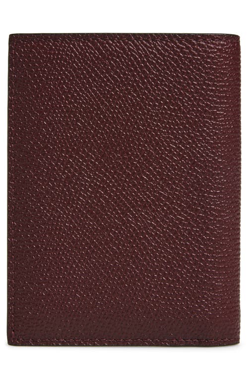 Valentino Garavani Vlogo Signature Bifold Leather Card Holder In Brown