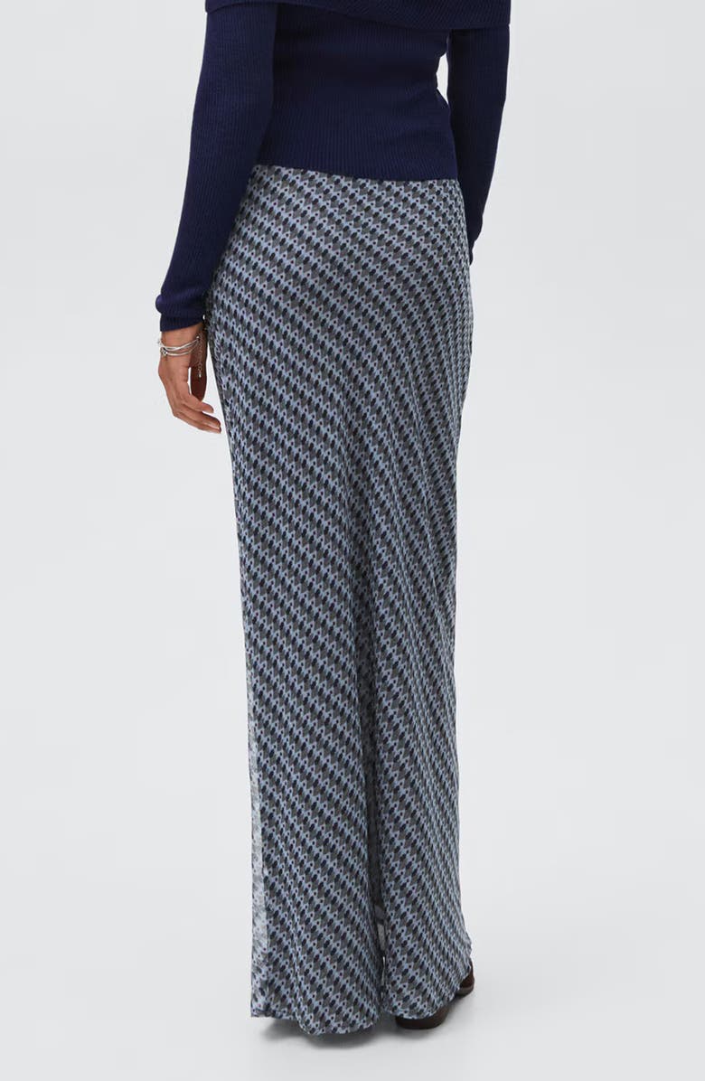 MANGO TEEN Print Maxi Skirt, Alternate, color, Charcoal