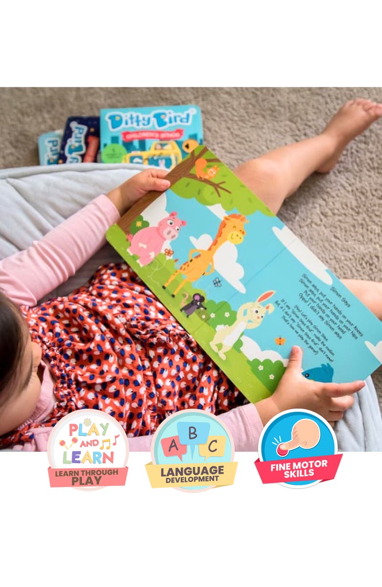 Ditty Bird Kids' Action Songs Interactive Musical Sound Book, Alternate, color, Blue