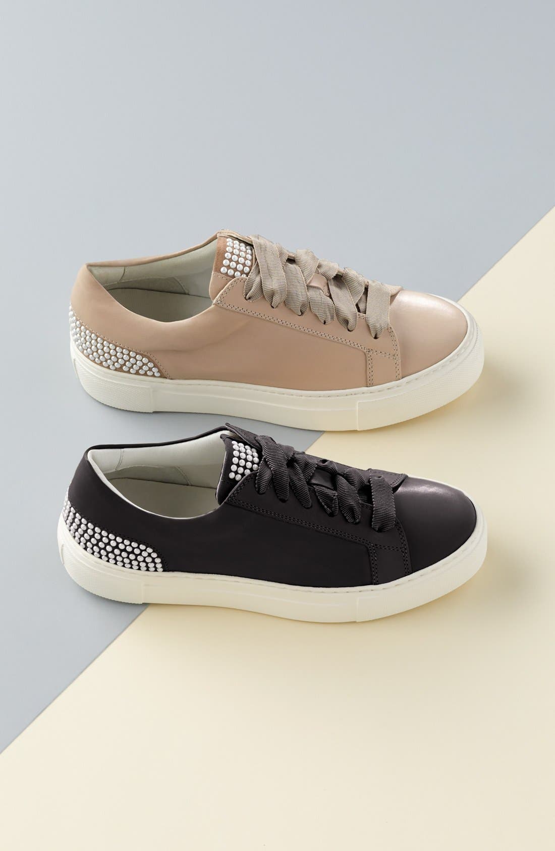 Pearl Sneaker, Alternate, color, BLACK LEATHER