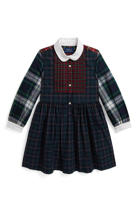 Kids' Plaid Cotton Poplin Fun Shirtdress