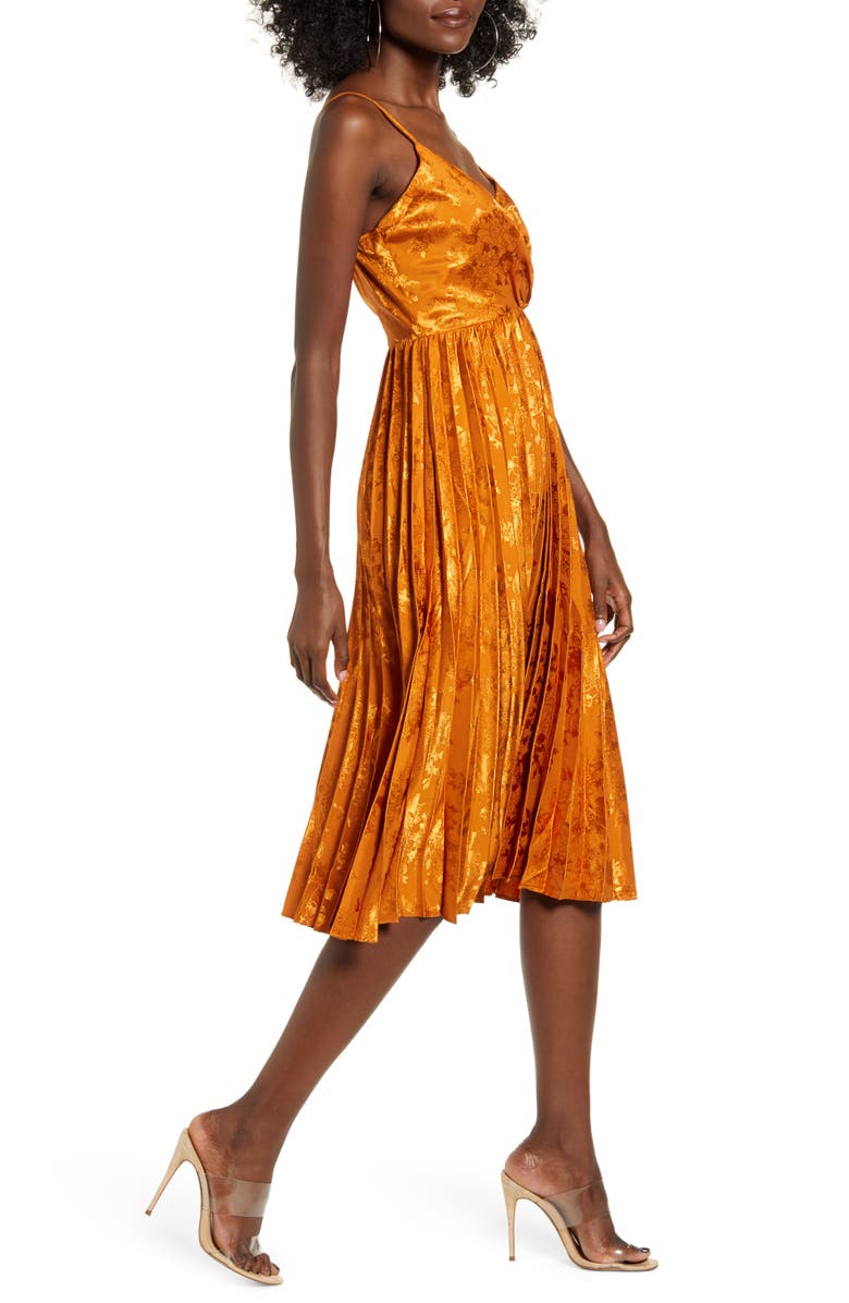 J.O.A. Pleat Skirt Sleeveless Dress, Alternate, color, 