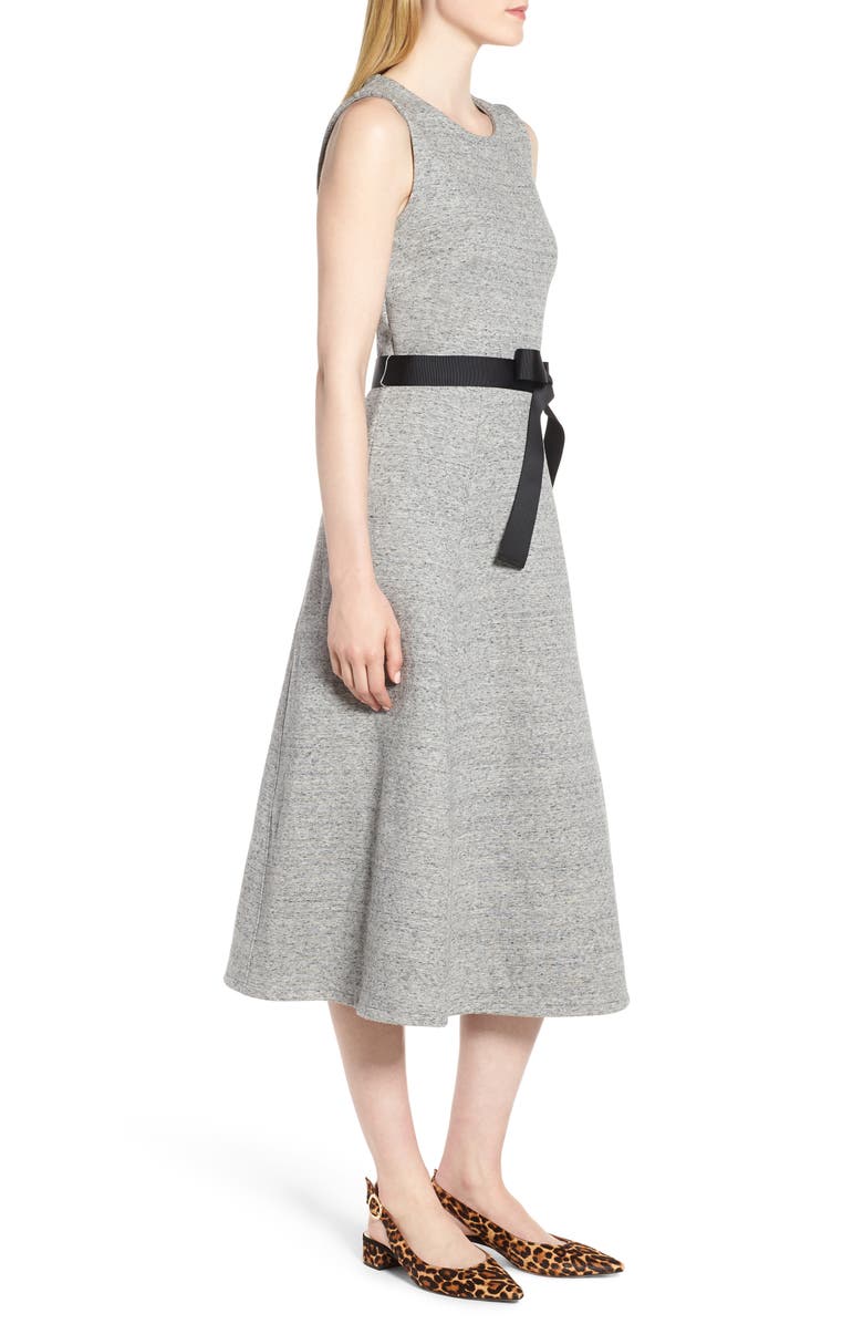 J.Crew Velvet Tie A-Line Dress, Alternate, color,