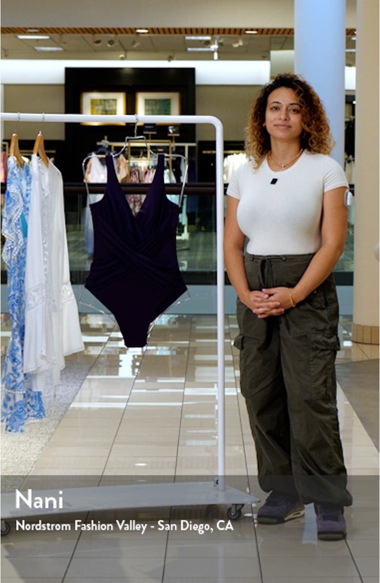 Illusionist Crossover One-Piece Swimsuit, sales video thumbnail