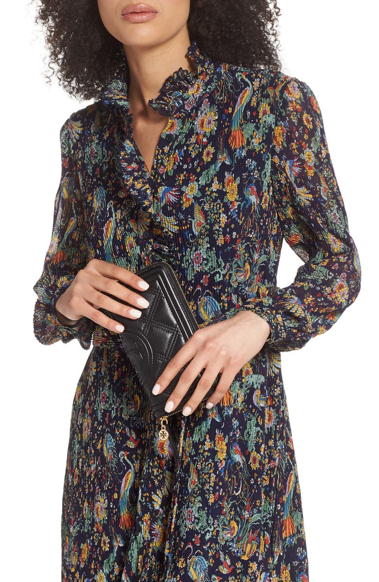 Tory Burch Fleming Quilted Leather Continental Wallet, Alternate, color, 