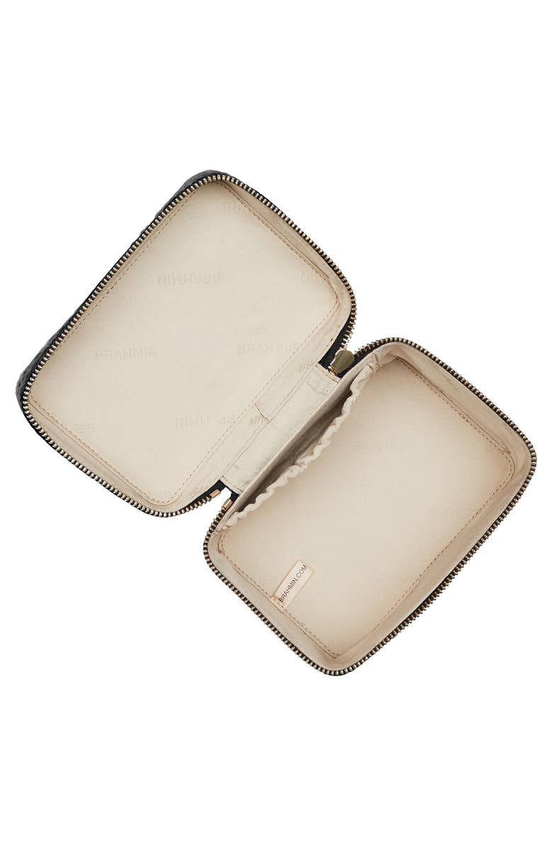 Brahmin Small Charmaine Croc Embossed Leather Train Case, Alternate, color,