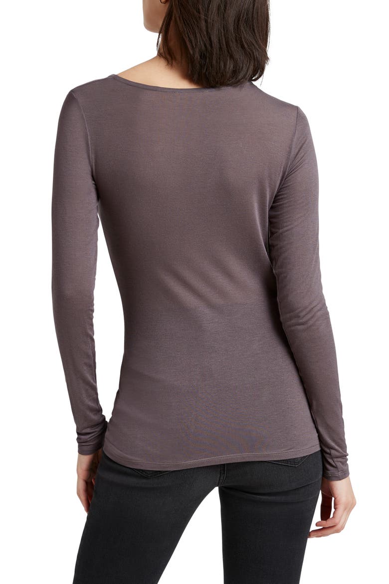 Brooklyn Twist Long Sleeve Top, Alternate, color, ANTHRACITE