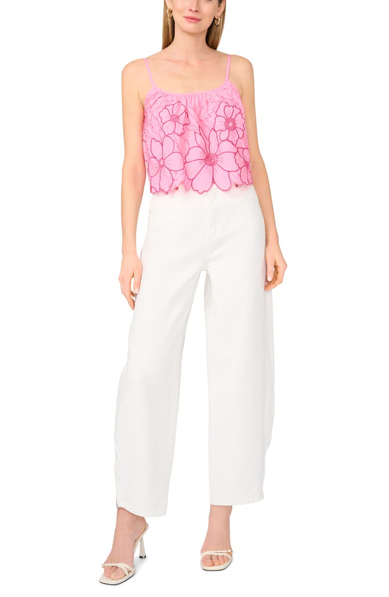 Parker Floral Embroidery Tank, Alternate, color, Sachet Pink