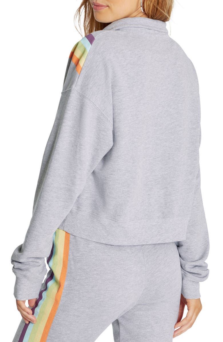 Wildfox Rainbow Half Zip Sweatshirt, Alternate, color, 