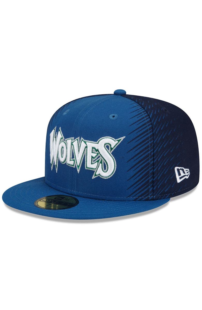 New Era Men's New Era Blue/Navy Minnesota Timberwolves 2021/22 City Edition City Edition Official 59FIFTY Fitted Hat, Main, color, 