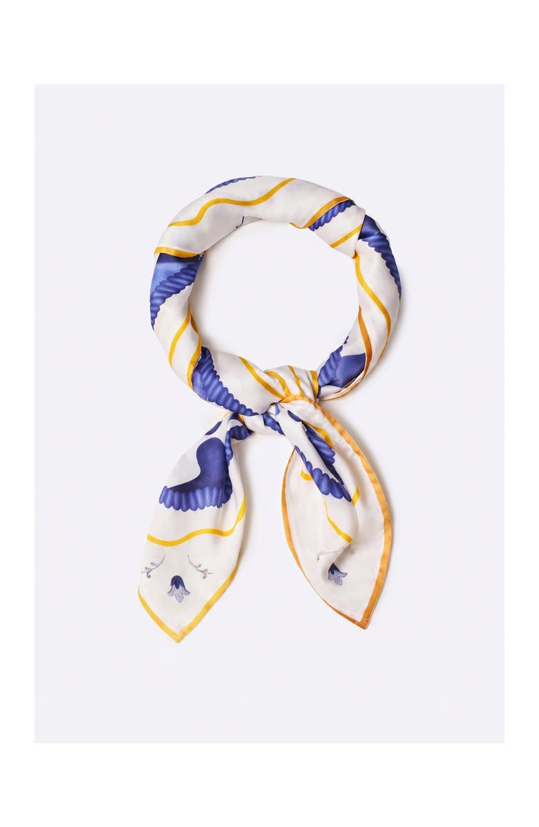 VISCATA Square Scarf, Alternate, color, Majolica Blue