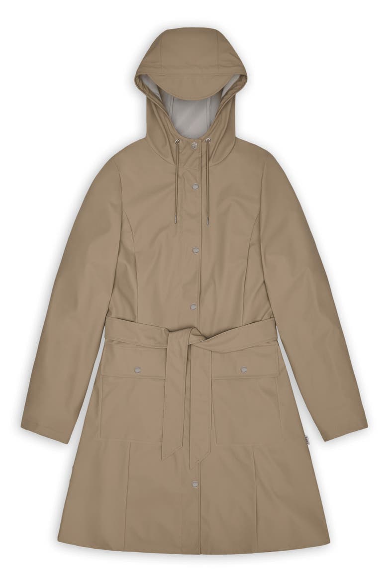 Curve Waterproof Belted Jacket, Alternate, color, BEIGE