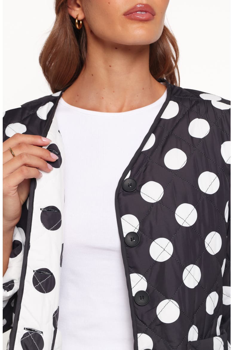 Immy Reversible Puffer Jacket, Alternate, color, BLACK/ WHITE DOT